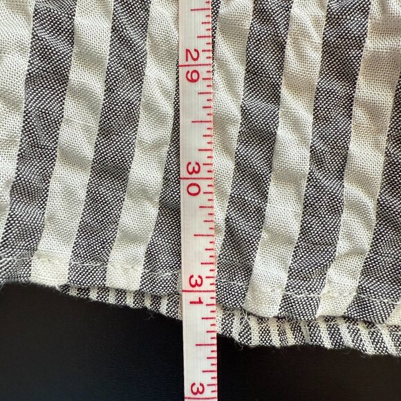 Jane & Delancey Womens 10 Shirt Blouse Tunic Gray White Stripe Button 2X Preppy - Picture 5 of 9